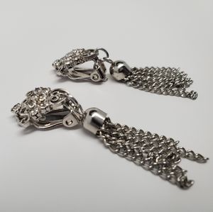 Vintage dangle earrings with hinge backing